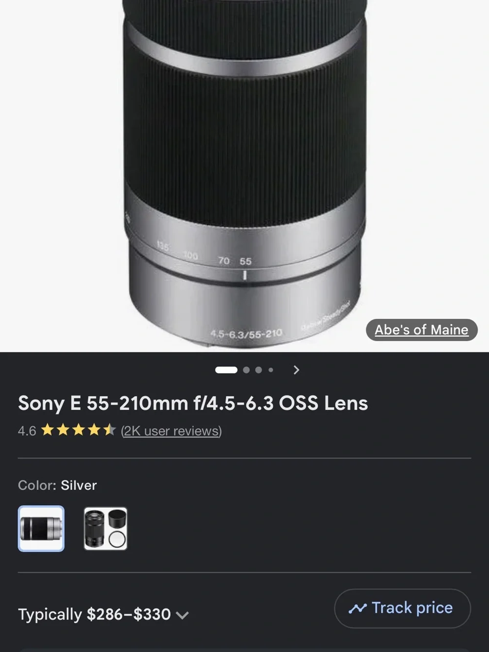 Sony E 55-210mm f/4.5-6.3 OSS Lens